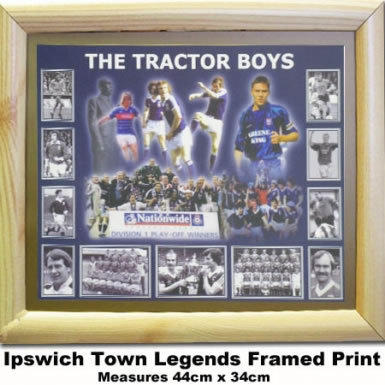 Ipswich Town Legends Framed Print Tractor Boys Poster