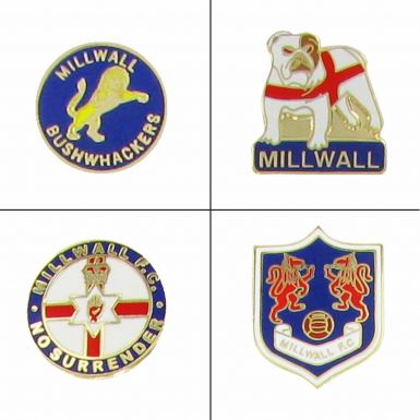 Millwall Bushwackers Pin Badges Millwall Badge Set, Ref: BADGE331